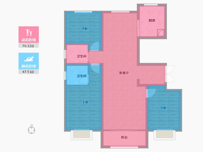 河北省-邯郸市-洺州十二園-105.60-户型库-动静分区