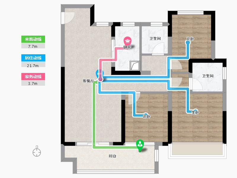 河南省-漯河市-悦璟·学府里-84.49-户型库-动静线