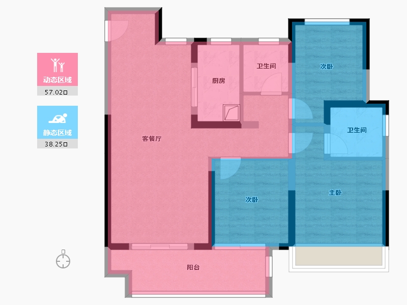 河南省-漯河市-悦璟·学府里-84.49-户型库-动静分区