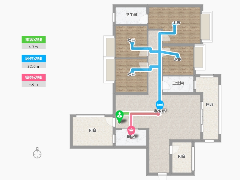 广西壮族自治区-玉林市-广恒中央城-112.00-户型库-动静线