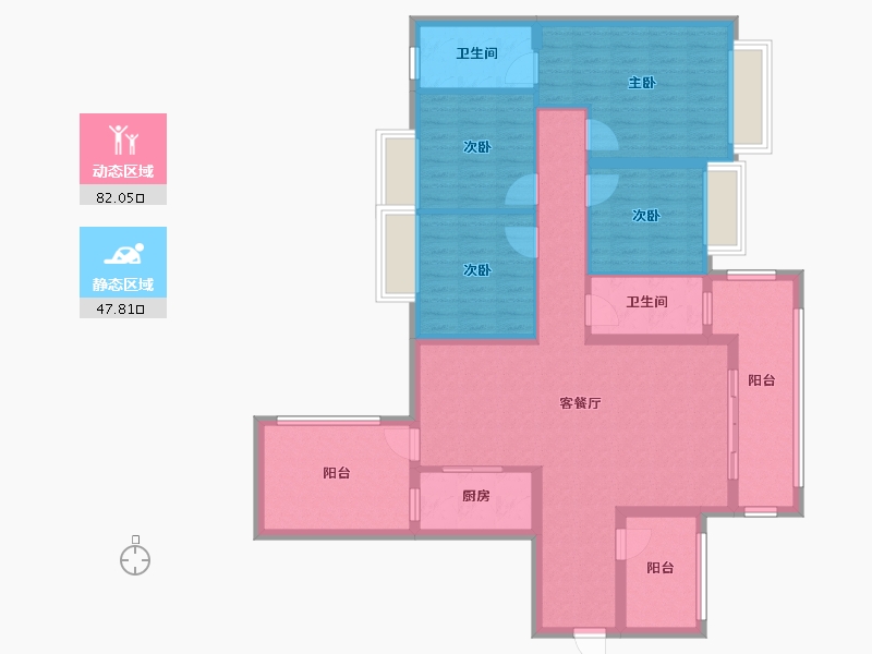 广西壮族自治区-玉林市-广恒中央城-112.00-户型库-动静分区