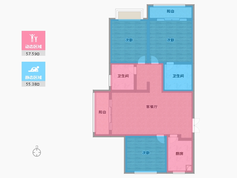 山西省-晋中市-福盛苑-100.00-户型库-动静分区