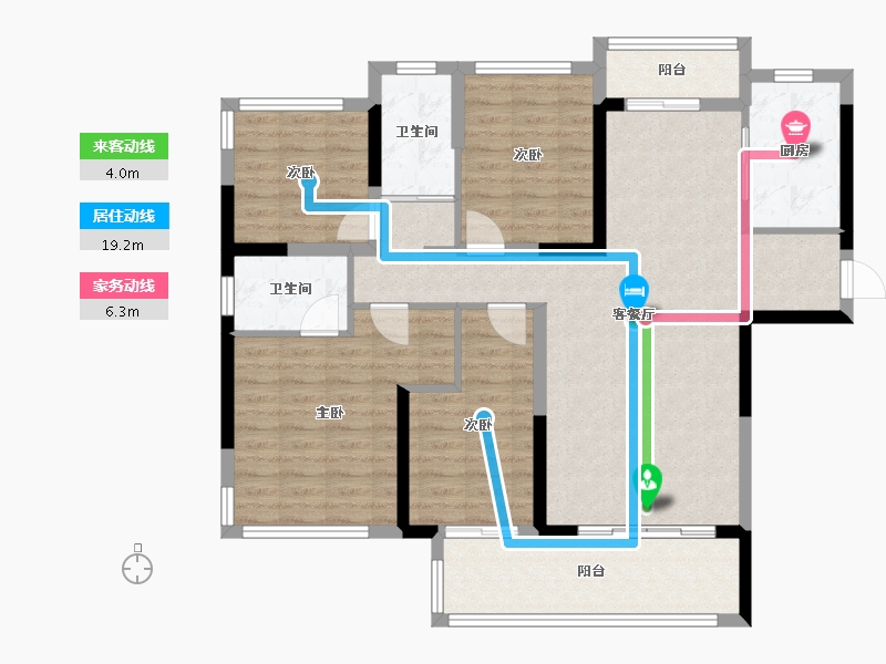 四川省-宜宾市-碧桂园江山赋-100.57-户型库-动静线