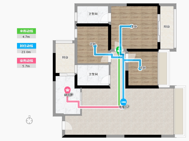 湖南省-衡阳市-九里晴川-110.00-户型库-动静线