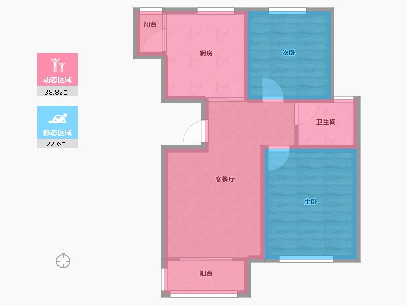 江苏省-苏州市-金榈湾-西区-68.80-户型库-动静分区