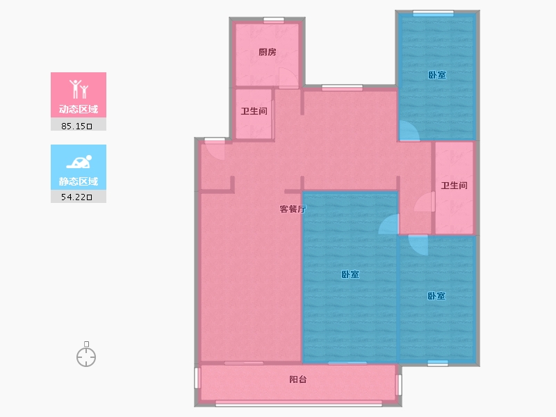 天津-天津市-大安中乒公寓-114.40-户型库-动静分区