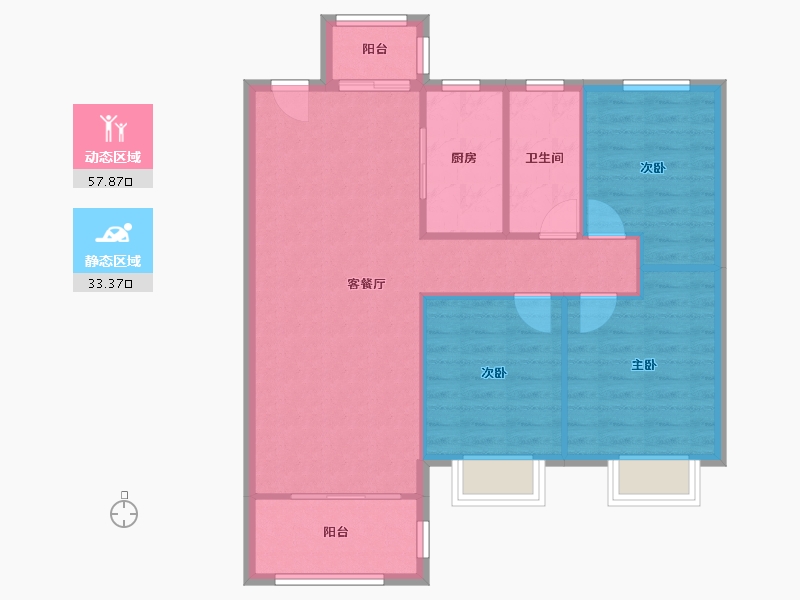 安徽省-芜湖市-高速御府-82.90-户型库-动静分区