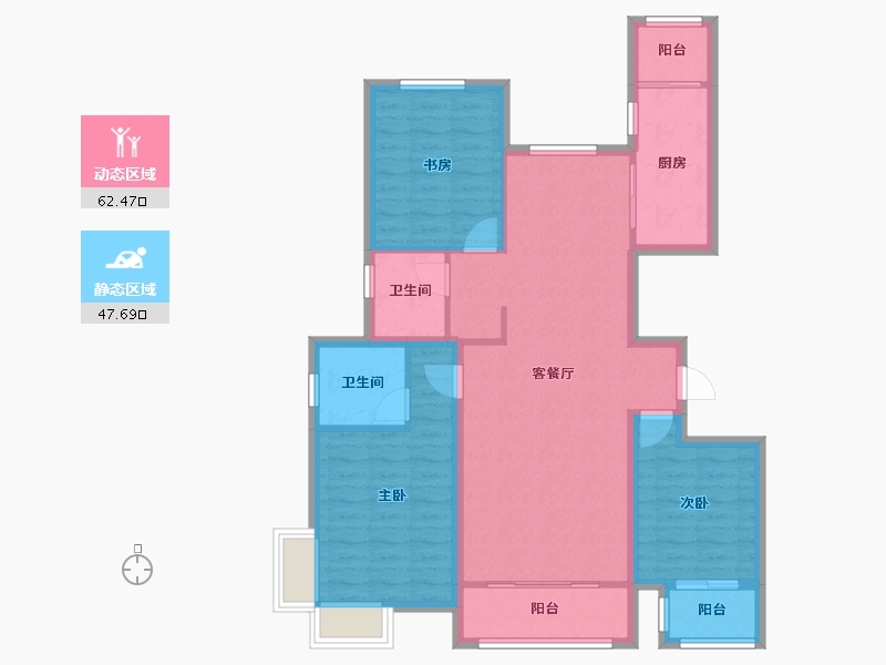 河北省-张家口市-融强御品-98.83-户型库-动静分区