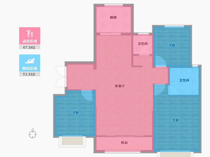 河北省-邯郸市-洺州十二園-108.80-户型库-动静分区