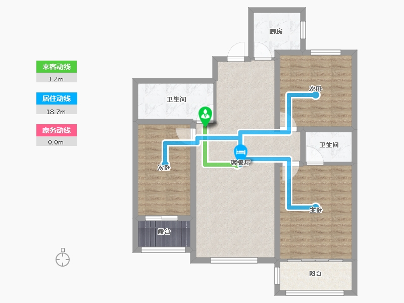 河北省-张家口市-融强御品-90.85-户型库-动静线