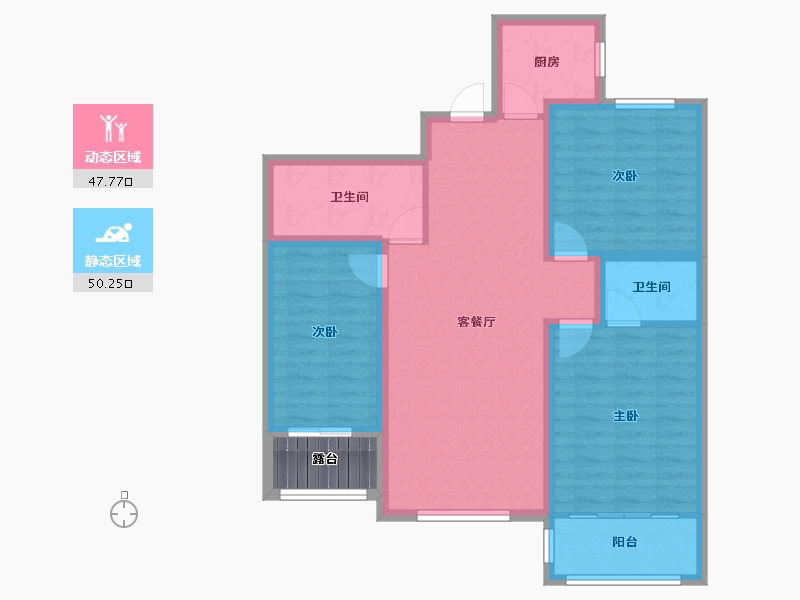 河北省-张家口市-融强御品-90.85-户型库-动静分区