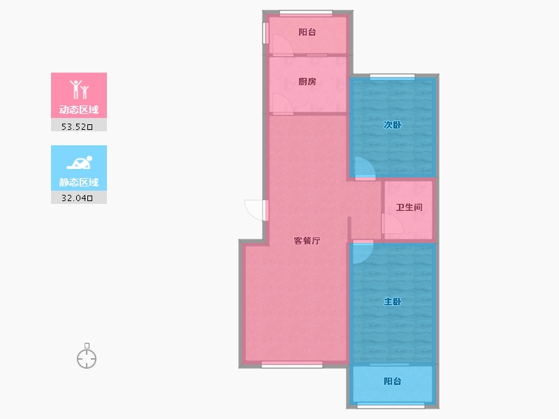 河北省-张家口市-融强御品-76.53-户型库-动静分区