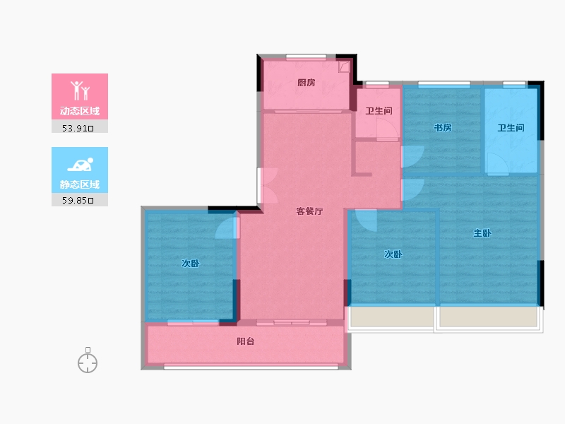 浙江省-嘉兴市-科大-103.00-户型库-动静分区