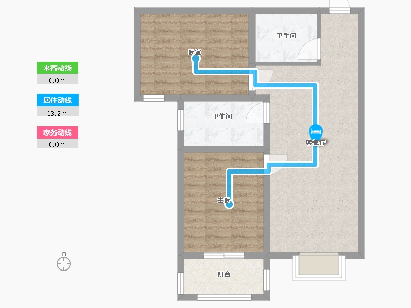 河北省-衡水市-滏阳锦苑-73.92-户型库-动静线