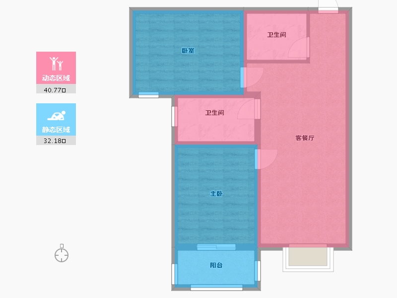 河北省-衡水市-滏阳锦苑-73.92-户型库-动静分区