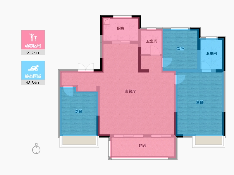 河南省-洛阳市-建业世悦府-106.30-户型库-动静分区