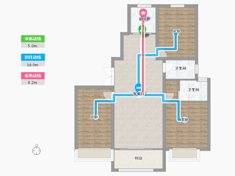 河北省-廊坊市-京华城上城-103.50-户型库-动静线