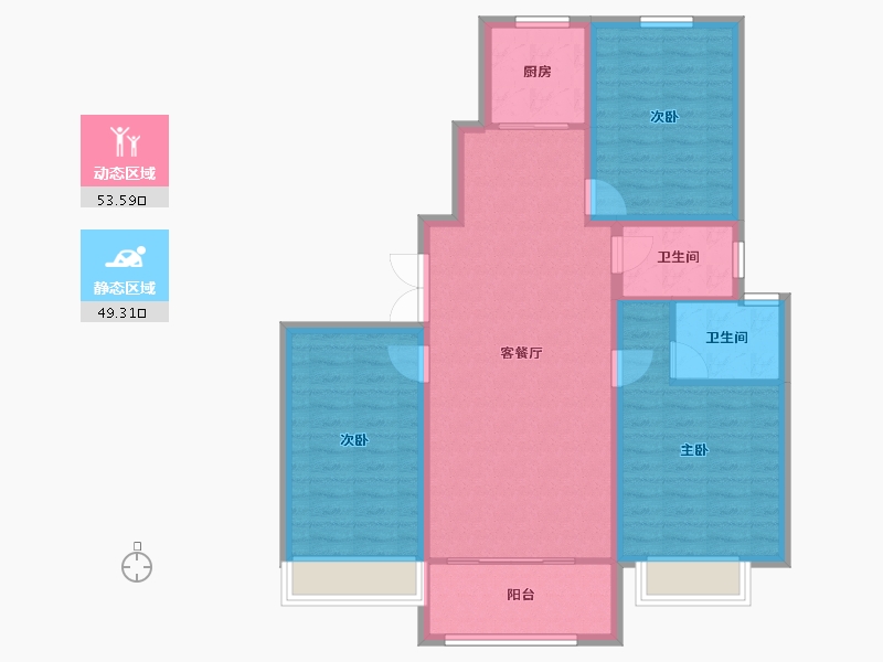 河北省-廊坊市-京华城上城-103.50-户型库-动静分区