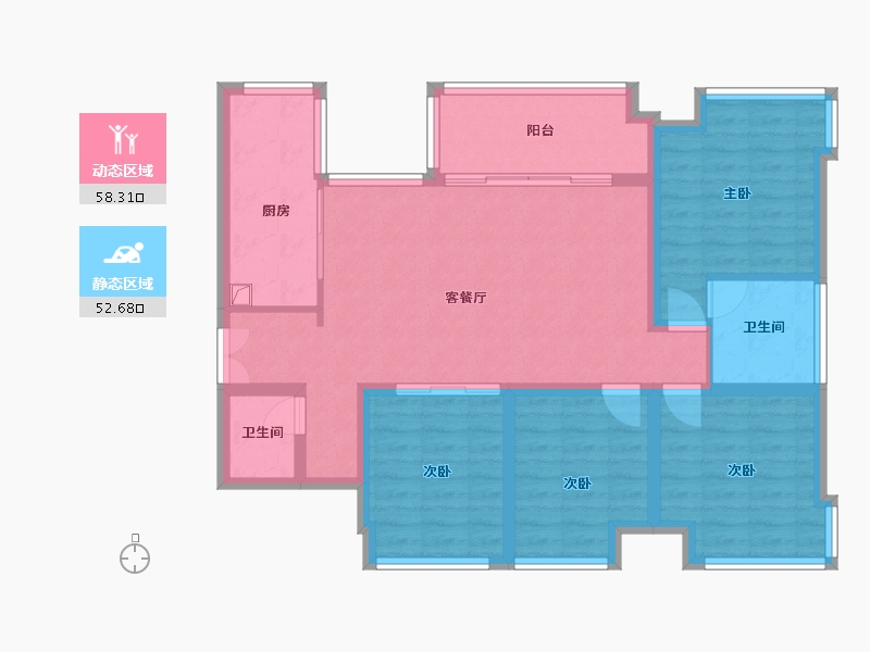 四川省-成都市-星岛国际二期-98.40-户型库-动静分区