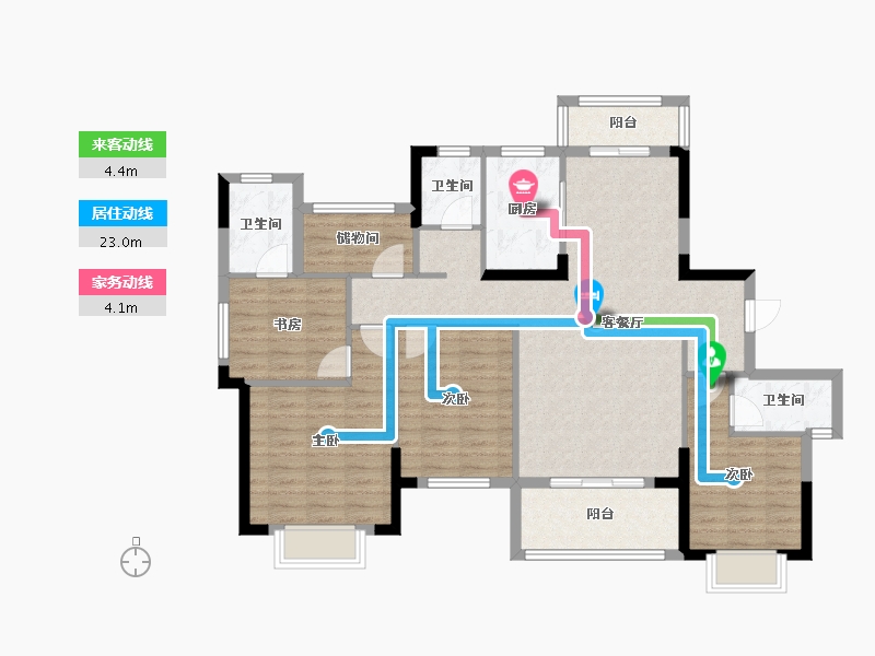 湖南省-常德市-澧水龙城-113.81-户型库-动静线