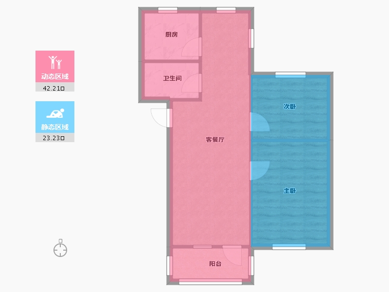 浙江省-衢州市-荷花小区-北区-61.00-户型库-动静分区