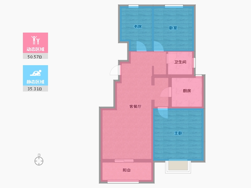 天津-天津市-鲁能泰山7号-76.80-户型库-动静分区