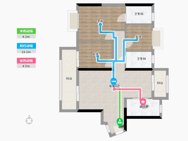 广东省-惠州市-合景阅山郡-84.00-户型库-动静线