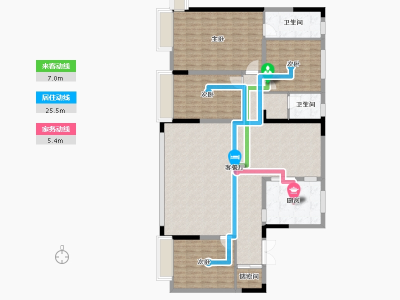 辽宁省-抚顺市-学府壹号-137.60-户型库-动静线