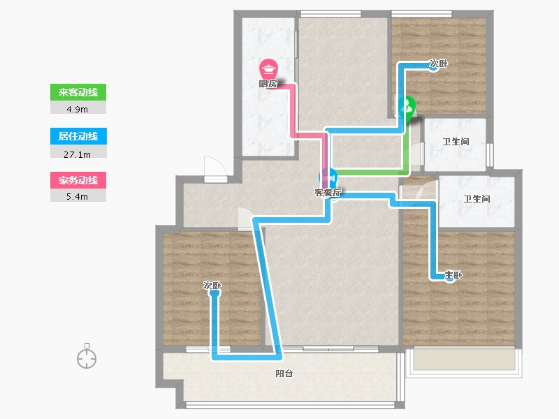 安徽省-滁州市-时代樾府-96.80-户型库-动静线