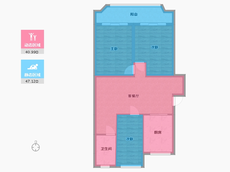 江苏省-南通市-天都花苑-北区-82.40-户型库-动静分区