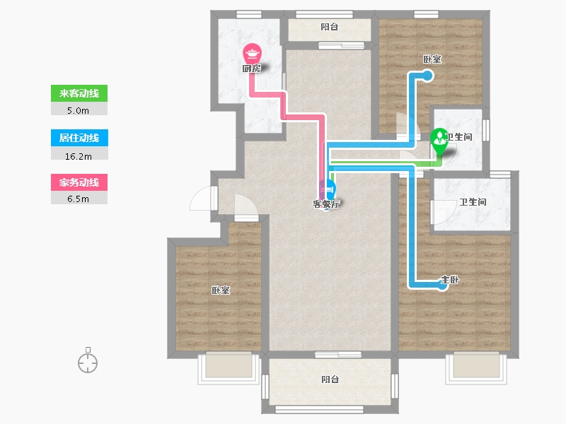 河南省-安阳市-林州泰和府-109.34-户型库-动静线