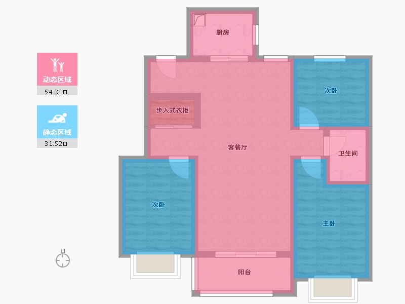 河北省-衡水市-荣景园-90.00-户型库-动静分区