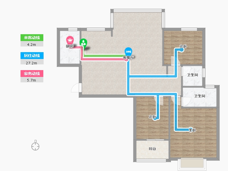 福建省-漳州市-明发住宅小区-96.00-户型库-动静线