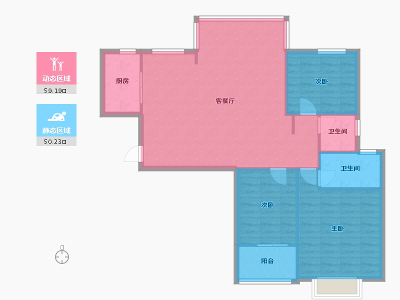 福建省-漳州市-明发住宅小区-96.00-户型库-动静分区