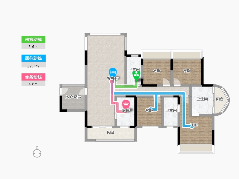 贵州省-黔东南苗族侗族自治州-中心嘉园-129.23-户型库-动静线