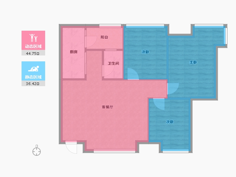 四川省-成都市-保利春天花语-68.80-户型库-动静分区