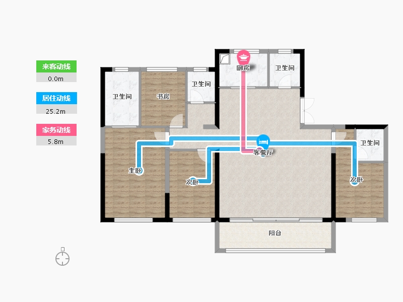 陕西省-西安市-中铁建西派樘樾-152.02-户型库-动静线