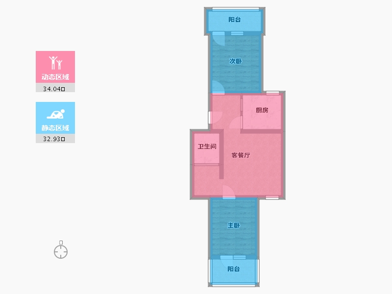 北京-北京市-车站南里-62.06-户型库-动静分区