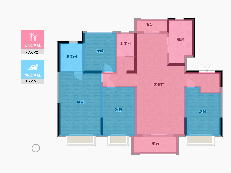 河北省-邢台市-美的公园天下-132.00-户型库-动静分区