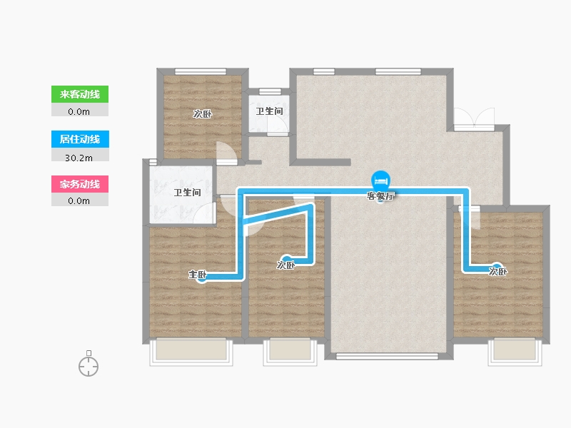 河南省-驻马店市-置地天中第一城上河苑-126.74-户型库-动静线