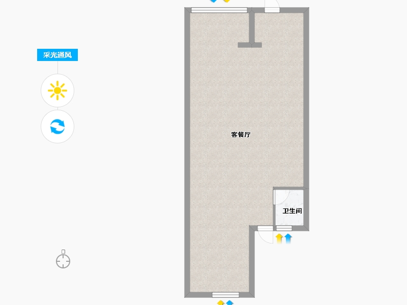 辽宁省-沈阳市-越秀珑御山-64.00-户型库-采光通风