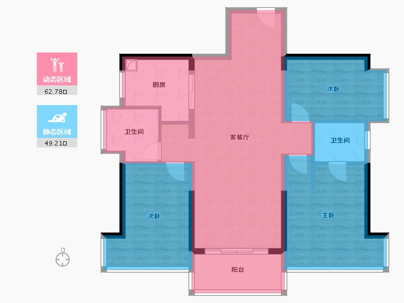 广东省-中山市-逸骏星园-97.00-户型库-动静分区