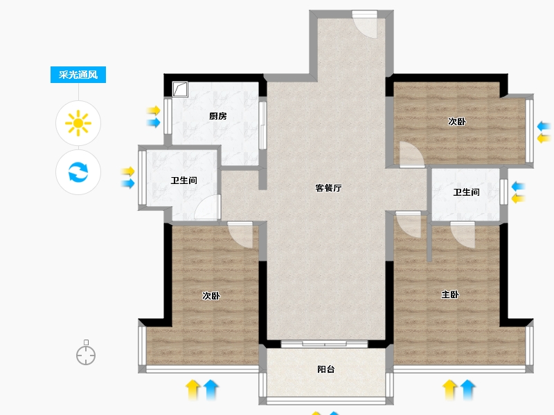 广东省-中山市-逸骏星园-97.00-户型库-采光通风