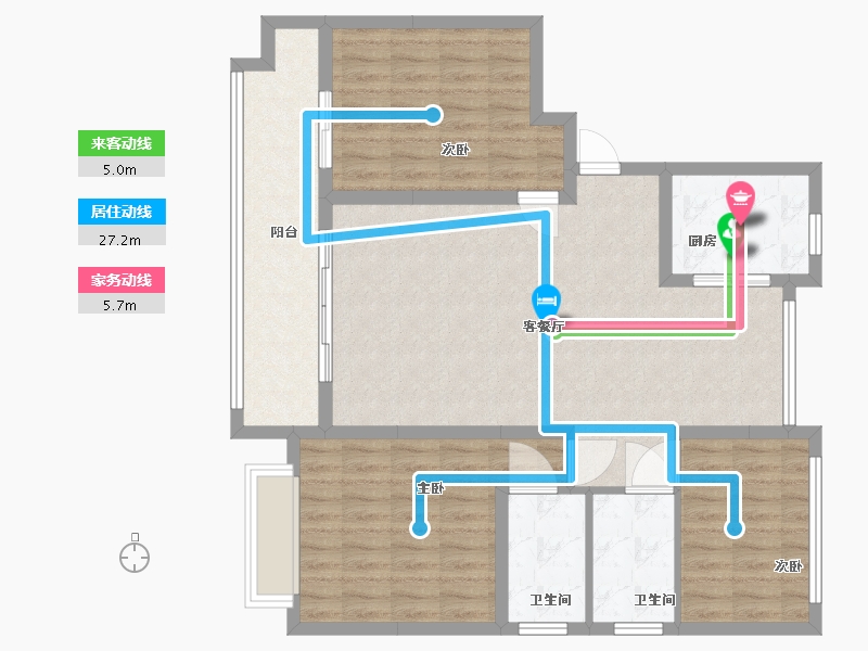 山东省-泰安市-盛世康园-105.78-户型库-动静线