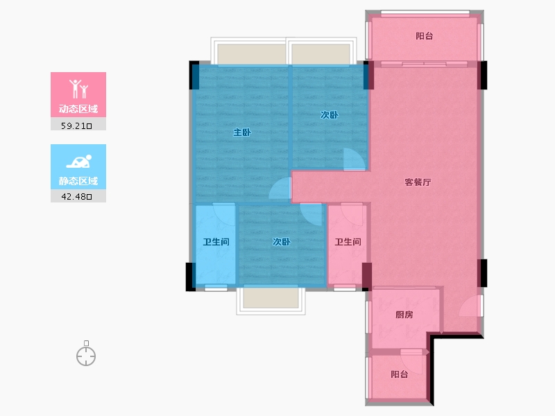 广东省-阳江市-中兴名志铂金湾-92.00-户型库-动静分区