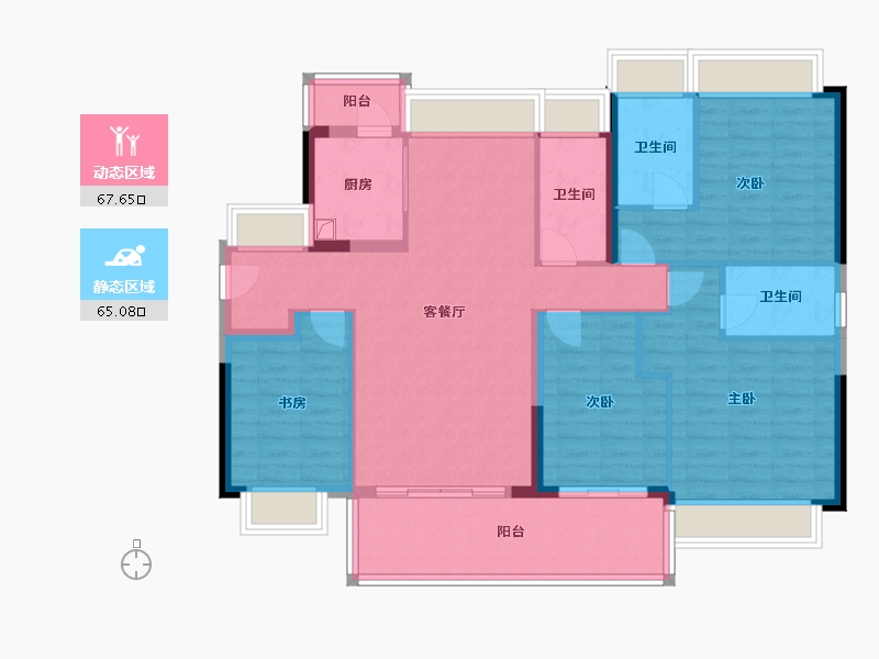 广东省-阳江市-锦峰湖景-117.00-户型库-动静分区