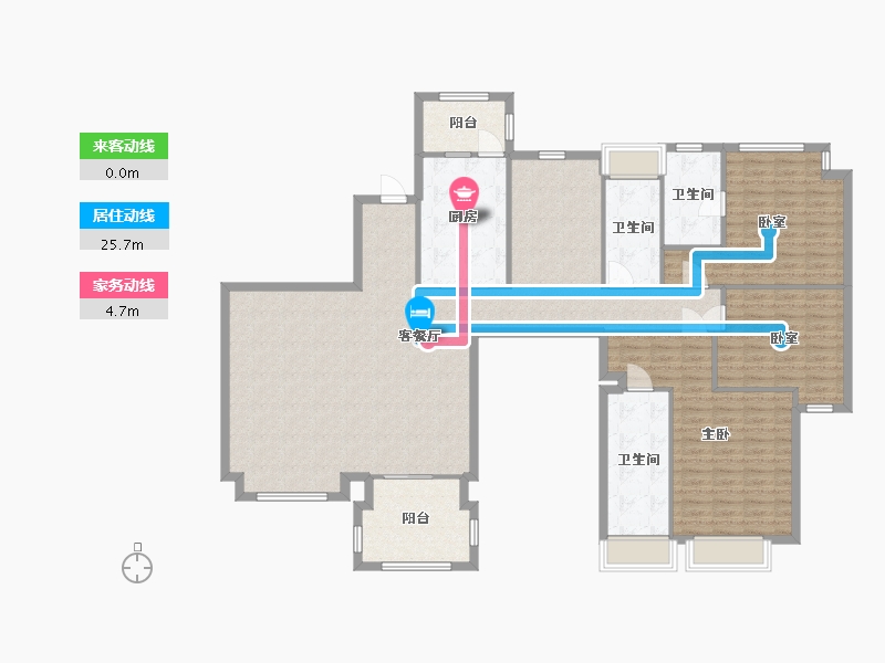 四川省-成都市-蔚蓝阁-A区-158.40-户型库-动静线