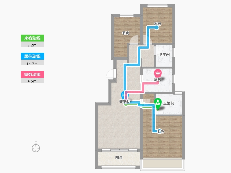 浙江省-杭州市-天空之城-85.00-户型库-动静线