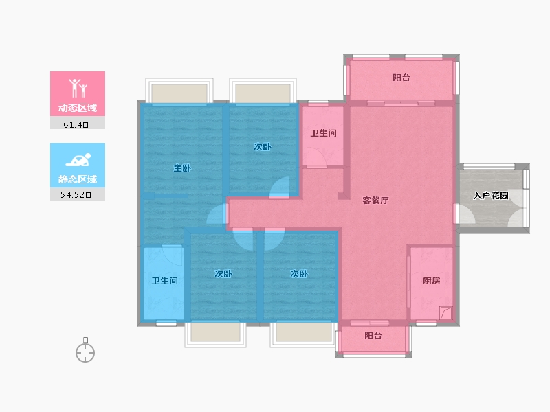 广西壮族自治区-南宁市-江南公路局宿舍-110.40-户型库-动静分区