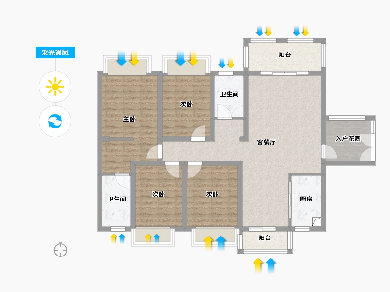 广西壮族自治区-南宁市-江南公路局宿舍-110.40-户型库-采光通风